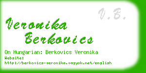 veronika berkovics business card